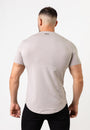 Basic Muscle Fit T-Shirt Stone - Curved Hem - Don Milyon