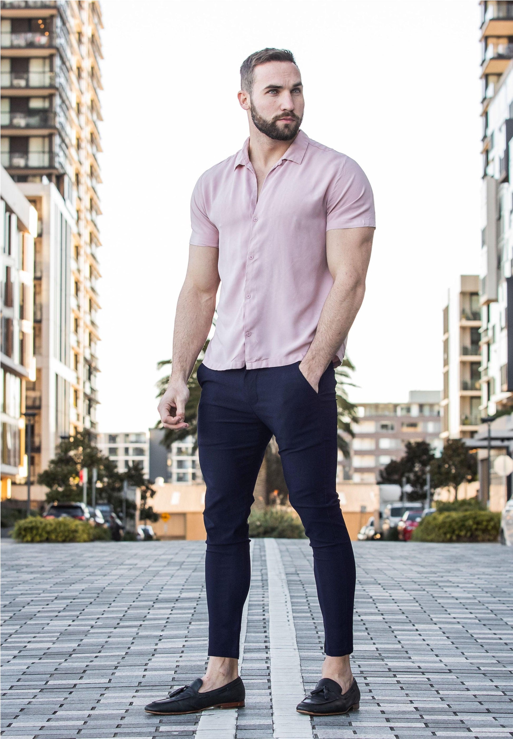 Dress Suit Pants Navy - Ultra Slim Stretch Fit - Don Milyon