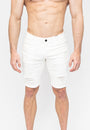 Ripped Jeans Shorts White - Ultra Slim Stretch Fit - Don Milyon