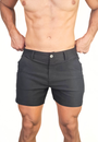 Chino 5" Length Shorts Black - Slim Stretch Fit - Don Milyon