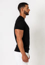 Knit Silk T-Shirt Black - Tailored Slim Fit - Don Milyon