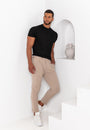 Pleated Dress Pants Beige - Tailored Slim Fit - Don Milyon