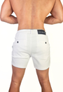 Chino 5" Length Shorts White - Slim Stretch Fit - Don Milyon