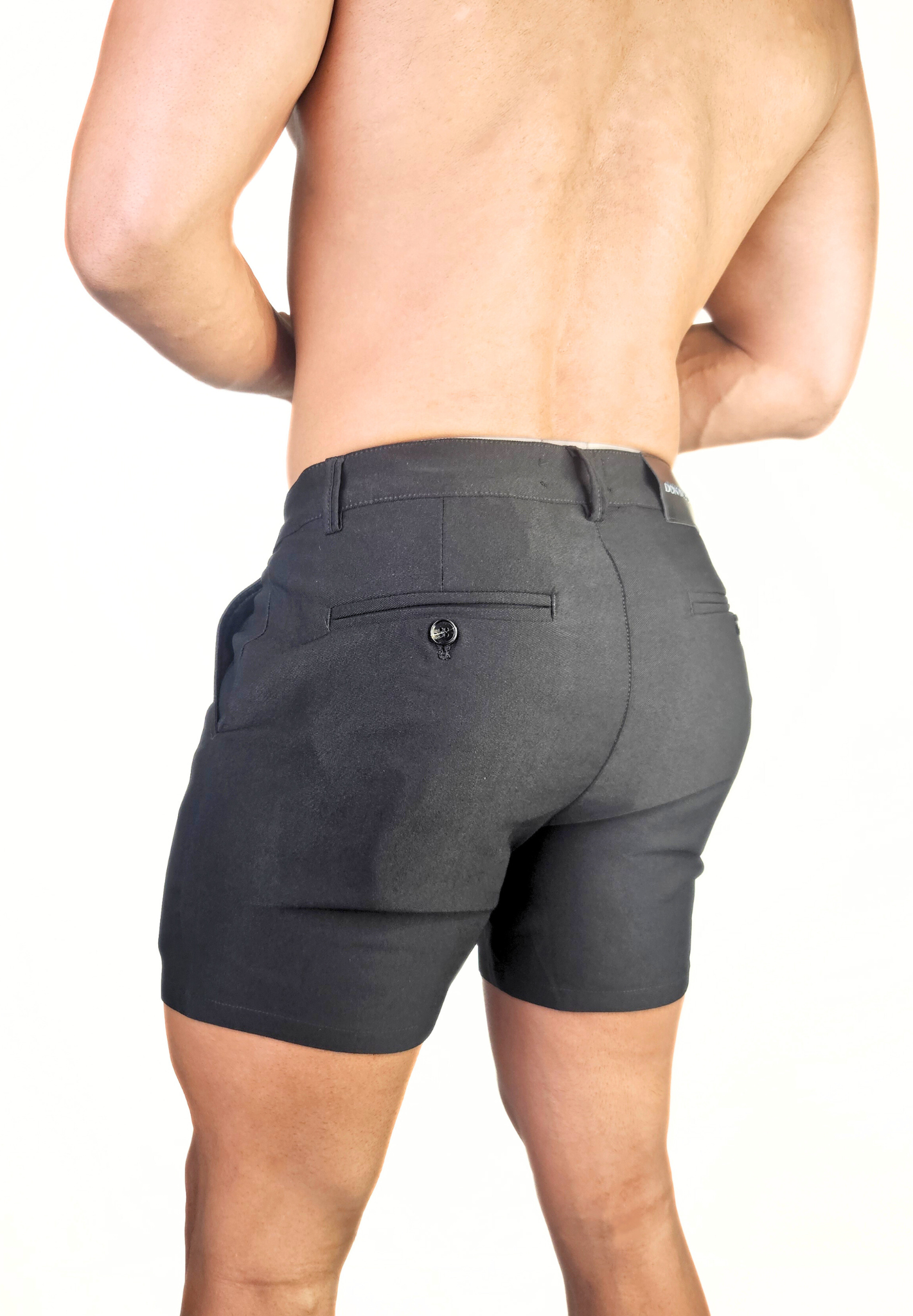 Chino 5" Length Shorts Black - Slim Stretch Fit - Don Milyon