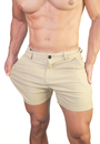Chino 5" Length Shorts Stone Beige - Slim Stretch Fit - Don Milyon