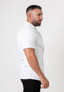 Toweling Button Shirt White - Tailored Slim Fit - Don Milyon