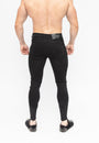 Black Skinny Fit Stretch Men's Jeans Rear