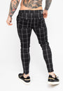 Chino Pants Black Check - Ultra Slim Stretch Fit - Don Milyon