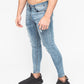 Blue Ripped Skinny Men's Jeans Angle