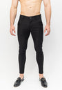 Men's Black Skinny Fit Tailored Stretch Dress Suit Pants