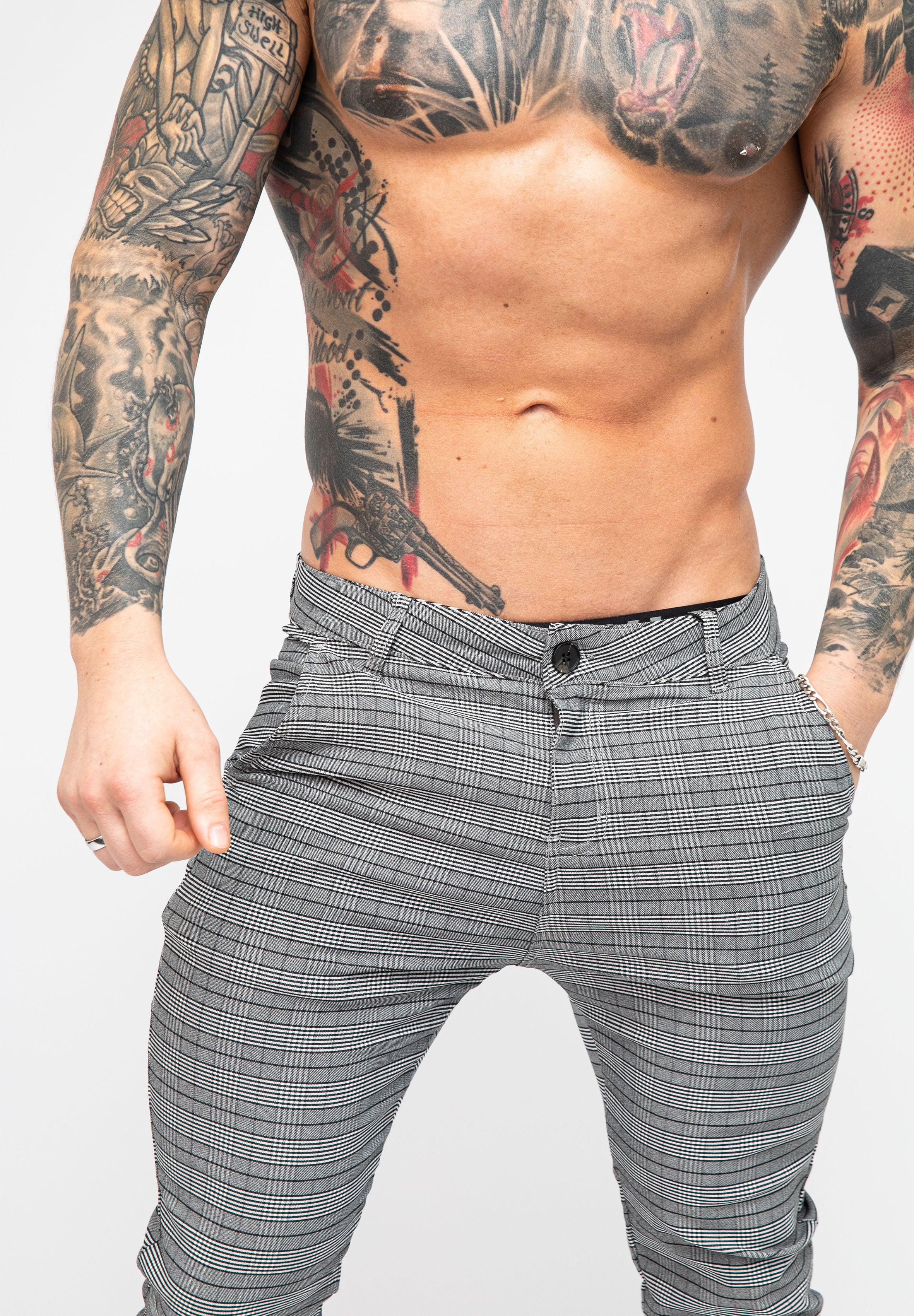 Grey check ultra hot sale skinny crop fit trousers