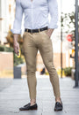 Dress Suit Pants Beige - Ultra Slim Stretch Fit - Don Milyon