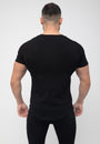 Basic Muscle Fit T-Shirt Black - Curved Hem - Don Milyon