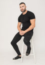 Basic Muscle Fit T-Shirt Black - Curved Hem - Don Milyon