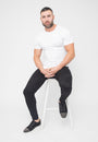 Basic Muscle Fit T-Shirt White - Curved Hem - Don Milyon