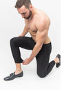 Men's Black Skinny Fit Tailored Stretch Dress Suit Pants Cuffed Ankles