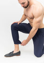 Men's Navy Blue Skinny Fit Stretch Formal Dress Suit Pants